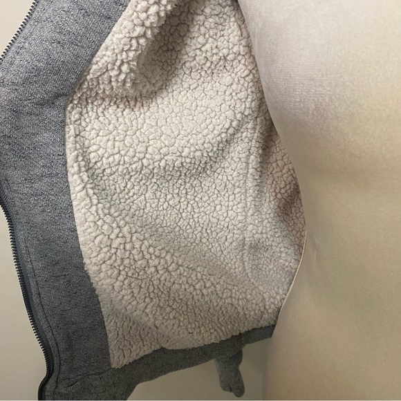 Roxy Sherpa lined gray sweatshirt hoodie Size S/P - Picture 7 of 10